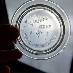 Vintage 12 Glass Canning Jar Lids GEM JEWEL made in Canada 🇨🇦
